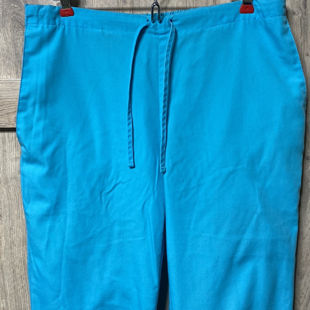 Scrub Pants Women Cherokee Workwear Originals Drawstring Waist w/ Flare Leg 4101 - Picture 2 of 15